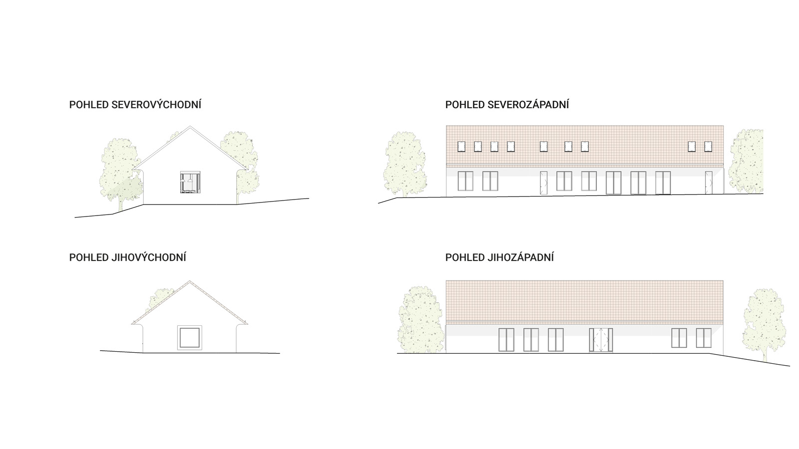 (10, 6, 'Interier_02.jpg', 'Kulturní dům', 'Zadáním soutěže bylo vytvoření nového centra vesnice s budovami kulturního/obecního domu a altánu. Současná poloha Obecního domu, tvar pozemku a jeho ohraničení komunikacemi nebylo ideální pro vytvoření nové návsi a zajištění dostatečného funkčního propojení. Proto se v návrhu uvažuje o rozdělení programu Obecního domu na program úřední (Obecní úřad) a společenský (hospoda se sálem) a umístit je do dvou samostatných budov. Obecní úřad je ponechán v budově bývalé Obecní školy. Hospoda se sálem je přesunuta do novostavby v severní části návsi, do místa, kde stával nyní již zdemolovaný historický statek. Budovy spolu komunikují a vzniká tak mezi nimi jasně definovaný prostor návsi jako společenského, kulturního a volnočasového centra obce. Přesunutím hospody a sálu dále od rušné silnice dodává společenskému životu obce doslova nový dech a zaručuje mnohem reprezentativnější prostředí. Vydlážděné okolí objektu nabízí dostatek prostoru pro konání společenských a kulturních akcí všeho druhu. V případě potřeby se mohou hospoda, sál a vydlážděný předprostor spojit v jeden fluidní funkční celek. Objekt Obecního úřadu očišťujeme od přístaveb. Tím získáváme nový průchod kolem východní fasády a přístup na náves přímo od autobusové zastávky. Architektura samotného společenského domu je jednoduchá navazující na archetyp venkovských domů. Tradiční dům se sedlovou střechou se nijak nesnaží na sebe upoutat pozornost. Pouze čtvercové okno, které jakoby procházelo skrze celý dům dává na sebe upozornit, že se jedná o současnou architekturu. Zbylý historický objekt je očištěn od přístaveb, tak aby vynikla estetika eklektického domu.', 'AS', 'Helena Sosnová, Anna Schneiderová', 'Stránecká Zhoř', '2023', 'Architektonická soutěž', None)