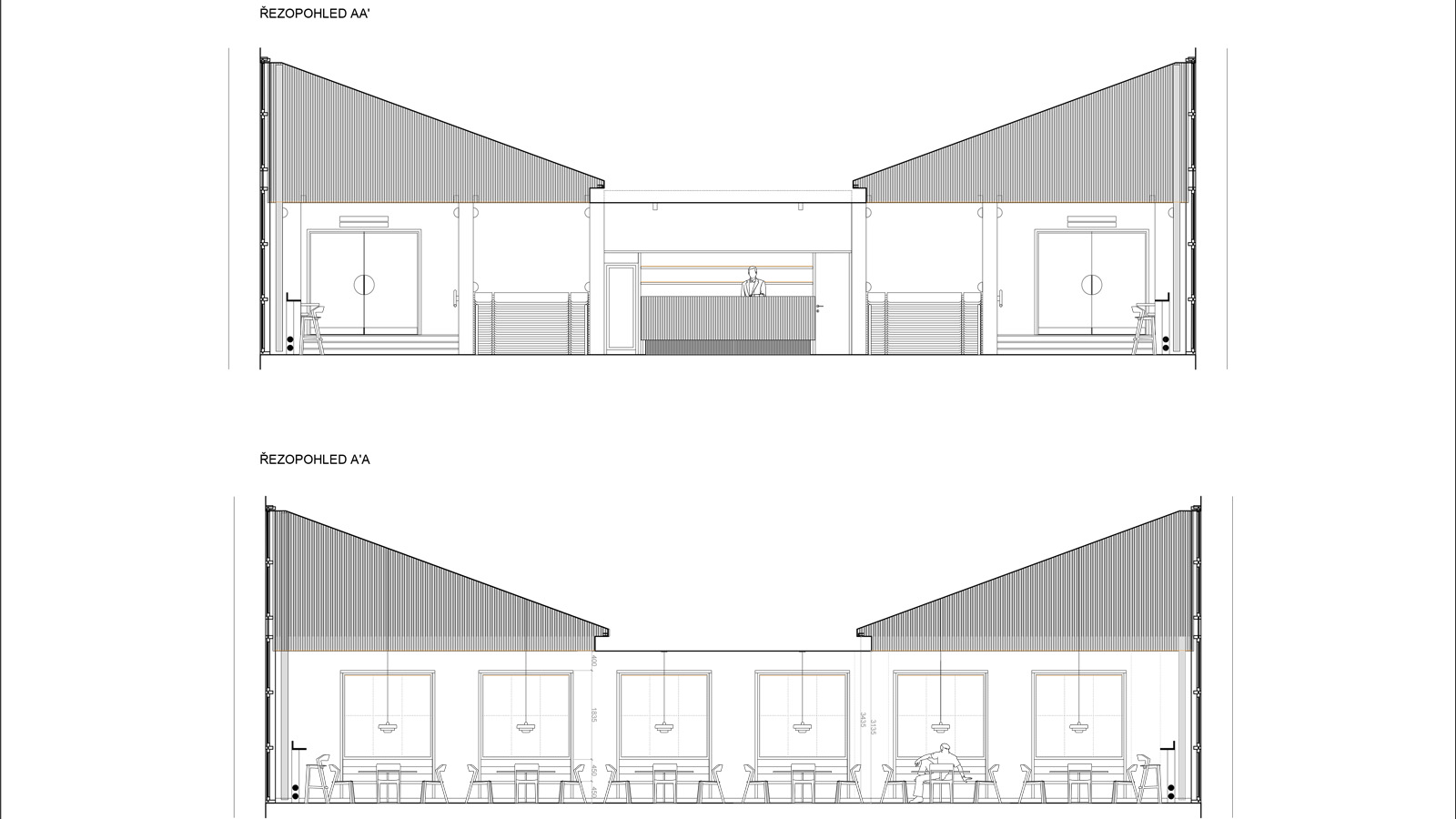 (17, 6, '06.jpg', 'Foyer kina Humpolec  (Helena Sosnová pro Atelier Bod architekti)', 'Návrh vrací foyer do původní podoby a odstraňuje nánosy starších úprav, které prostor tříštily. Přesunem „Hliníkária“- výstavy do jiné části budovy se foyer může stát plnohodnotným reprezentativním vstupem do kina. Prostor je zjednodušen, sjednocen a zpřehledněn. Klíčovou změnou je srovnání podhledů a zazdění nefunkčního okna, které nenaruší denní osvětlení díky dvojici velkých protilehlých oken. Tím foyer získává čistší a kultivovanější výraz. Nový bar nabízí kapacitu pro 42 návštěvníků. Dominantou je stěna se šesti nikami, které slouží k sezení i jako flexibilní plocha pro filmové plakáty. Důraz je kladen na akustiku a kvalitní světlo. Akustické materiály, lineární a nepřímá LED světla podporují atmosféru kina a zvýrazňují struktury použitých povrchů. Celek doplňují retro prvky odkazující na dobu vzniku budovy. Materiálové řešení kombinuje tmavé plochy, barevné akcenty a světlou kamennou podlahu, která je zachována jako hodnotný a určující prvek celého prostoru.', 'AI', 'Helena Sosnová, Vojtěch Sosna', 'Humpolec', '2025', 'Architektonická studie', None)