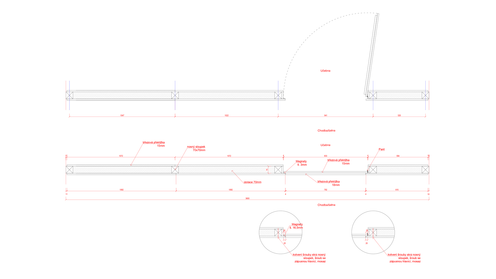 (18, 6, '06.jpg', 'Interiér jógového a zájmového centra', 'Cílem návrhu bylo citlivě adaptovat prostory centra tak, aby mohly sloužit různorodým aktivitám – od jazykových kurzů až po cvičení jógy. Hlavním zásahem bylo vložení nové příčky z březové překližky, která rozdělila původně otevřený prostor na šatnu a učebnu jazyků. Překližka přinesla do interiéru přírodní charakter, vizuální teplo a decentní dekor. Součástí návrhu byla i obnova podlahy v sále určeném pro jógu. Nově zde bylo umístěno velkoplošné zrcadlo a umělecké dílo – kruhový obraz. Dřevěná parketová podlaha dodává prostoru přirozený charakter, je odolná a příjemná pro pohyb bosou nohou. Nedostatečný prostor pro další šatnu byl vyřešen variabilním závěsem, který zachovává otevřenost prostoru a neruší jeho harmonii. Interiér je jednoduchý a klidný, s důrazem na pohodlí i funkčnost, a umožňuje různorodé využití prostoru. Drobný zásah, který výrazně mění kvalitu prostředí.', 'I', 'Helena Sosnová, art - Tereza Folejtarová', 'Praha Letná', '2025', 'Realizace', None)
