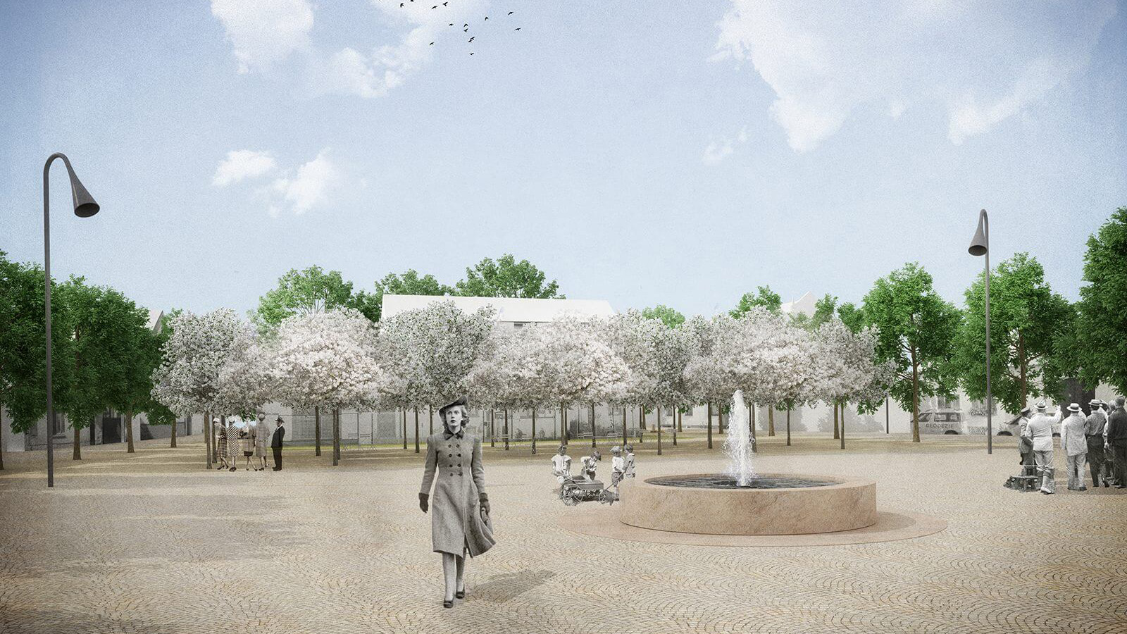 (2, 6, 'Exterier_06.jpg', 'Revitalizace historického jádra obce Tetín', 'Návrh se snaží akcentovat všechny silné stránky vesnice a naopak potlačit ty slabé. Největším prostorovým problémem je umístění rodinného domku na návsi. Původní stavba zde stála snad už před sto lety a postupně do návsi vrůstala a byla přestavována a nakonec i oplocena. Dům má zcela výsadní významové postavení, protože mu bylo dovoleno stát na návsi, tomu bohužel už neodpovídá způsob jeho využívání a architektura. Samotné gesto postavit dům do středu veřejného prostranství je troufalé i když není až tak neobvyklé, obhajitelné je však jen v případě, pokud jde o dům pro obec, tedy o radnici, školu nebo kostel… Dům je navíc vizuální protiváhou zámku, v čemž nemůže obstát. Je i pohledovou clonou na chrámový okrsek – na kostely sv. Kateřiny a Ludmily. Nevhodně se staví k návsi/k náměstí, nestojí na její/jeho hraně, ale má před sebou pruh zeleně. Je zcela nevhodně oplocen, měl by být obehnán zídkou nebo jednoduchým dřevěným plotem. Dům je ale soukromým vlastnictvím a obec nemůže počítat s jeho vykoupením a demolicí. Celý návrh je proto rozdělen do dvou velkých etap. První etapa může být realizována hned, druhá je výhledová na horizont 50-ti let a více let. Může, ale nemusí být realizována po vykoupení a po demolici domu. Podoba veřejných prostranství by se měla navrhovat na delší časový horizont determinována nejen možným, ale i ideálním.', 'US', 'Helena Sosnová (Suchá), Vojtěch Sosna, Karel Filsak, Jakub Straka', 'Tetín', '2015', 'Architektonická soutěž', '4. místo v\xa0soutěži')