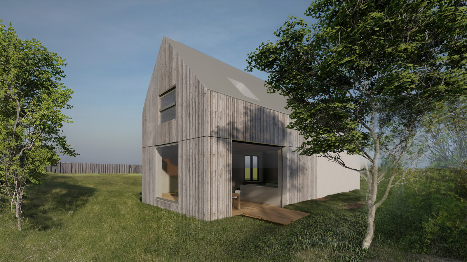 (9, 6, 'Pudorys_02.jpg', 'Přístavba chaty', 'Majitelé víkendové chaty v podhůří českých hor přišli s přáním o rozšíření stávajícího objektu pro potřeby velké široké rodiny.  Návrh vycházel z proporcí chaty z  60. let min. století. Respektuje je ji a hmotově na ni navazuje. K původnímu objektu se sedlovou střechou navazuje přístavba, která byla orientována severovýchodním směrem tak aby umožňovala výhledy na blízké hory. Dostavba získala vyšší konstrukční výšku posazením na úroveň terénu oproti původnímu, částečně podsklepenému objektu. Tím bylo docíleno prostorově pestrého a zábavného propojení tří výškových úrovní. Dominantním materiálem nové přístavby je dřevo, odkazující na polohu v podhůří hor a snahu o maximální propojení se zahradou a okolím.  Na základě pozdějšího průzkumu konstrukce původní chaty byl zjištěn použitý zdravotně závadný materiál (tvárnice z radioaktivní strusky). Z tohoto důvodu je projekt momentálně pozastaven.', 'A', 'Helena Sosnová', 'Bílá Třemešná', '2022', 'Architektonická studie', None)